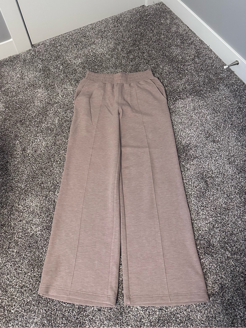 NWT Varley Wide Leg Double Soft Knit Pants in Tama small